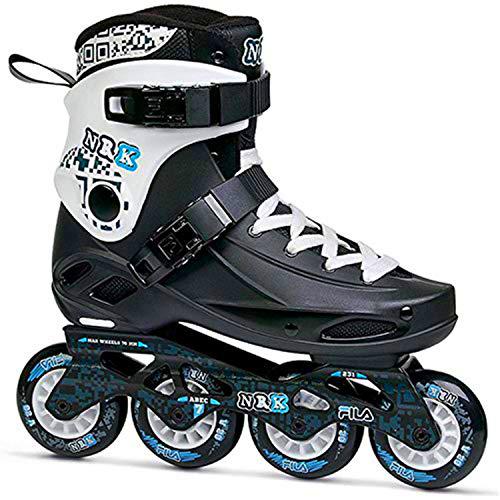 FILA SKATES Nrk Patines en Linea, Juventud Unisex, Negro/Azul/Rojo, 3.0