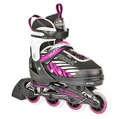 Hudora MIA - Patines en línea para niños Negro Negro/Rosa Talla:Large