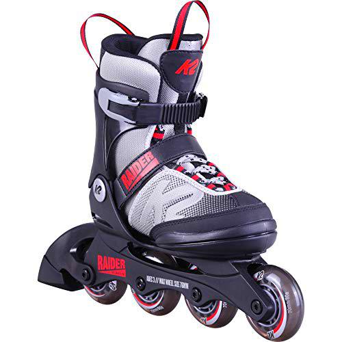 K2 Raider' Patines en línea, Niños, Gris-Rojo, L (35-40 EU)