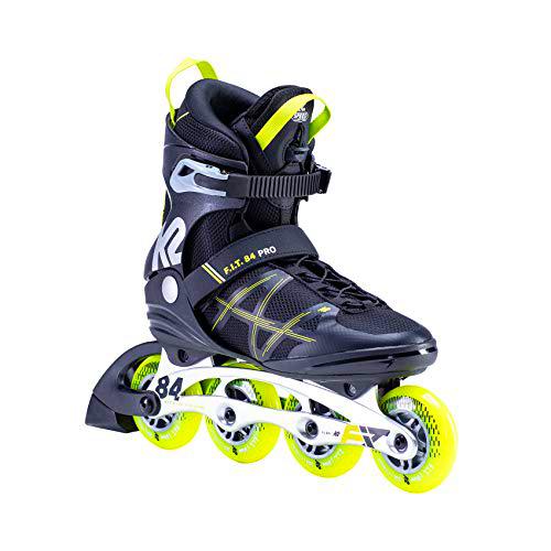 K2 Skates 30E0013 F.I.T. 84 Pro - Patines, Negro/Amarillo, 41.5 EU