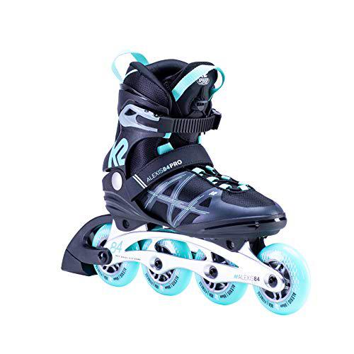 K2 Skates 30E0114 Alexis 84 Pro - Patines, Negro/Azul Claro, 42.5 EU