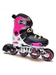 KRF Freeskate First Patines en línea, Mujer, Negro/Rosa, S (28-31)