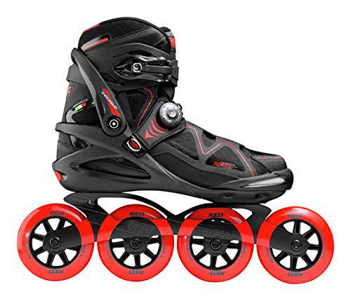 Roces Gymnasium 2.0 TIF Patines en línea, Hombre, Negro-Rojo, 43