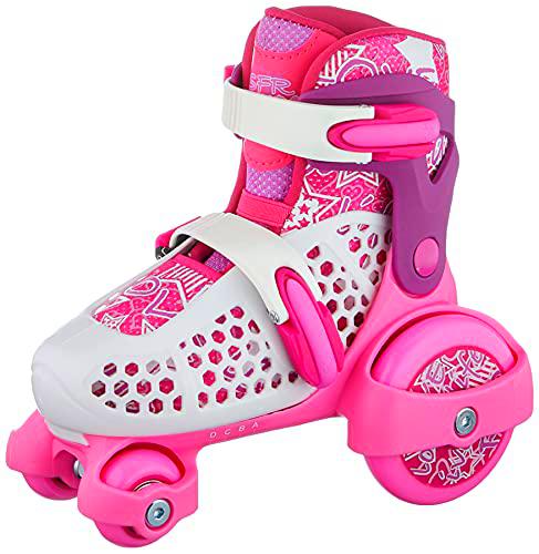 SFR Stomper Adjustable Patines, Unisex niños, Rosa, 23/27