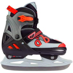 Nijdam Patines Combinados Ajustables - Red Raider - Negro/Rojo/Gris