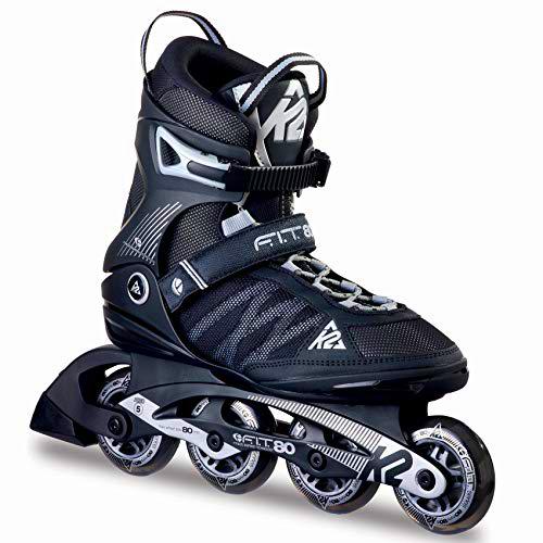 K2 F.I.T. 80 hombres-Patines en línea de 2016 Negro Black/Silver Talla:12 US [Exclusiva Amazon]