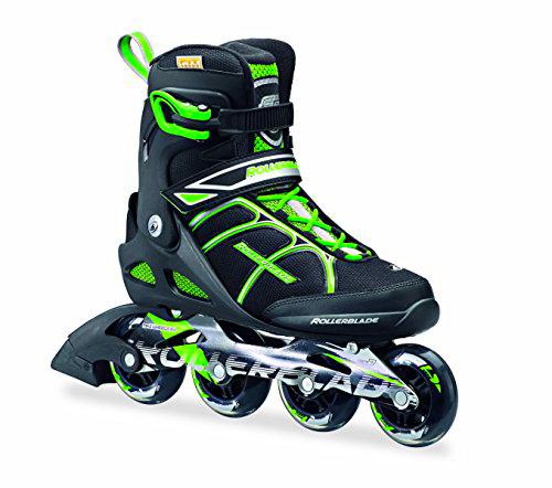 Macroblade 80, Patines en Línea Unisex, Negro/Verde, 10