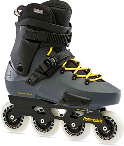 Rollerblade Twister Edge Patines en línea, Hombre, Antracita/Amarillo, 255