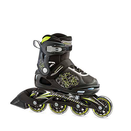 Rollerblade Phaser Flash Patines, Juventud Unisex, Negro/Verde, 32