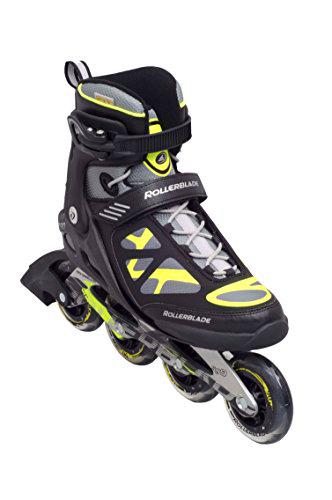 Rollerblade Macroblade 90 Fitness Patines en línea para Hombre Negro Negro y Amarillo Talla:43