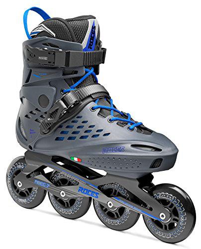 Roces Vidi Inline Skate para Hombres, Hombres, carbón/Azul Fuerte, 45