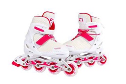 Kids Globe Street Rider 720519 Patines en línea Pro (Patines en línea Rosa/Blanco