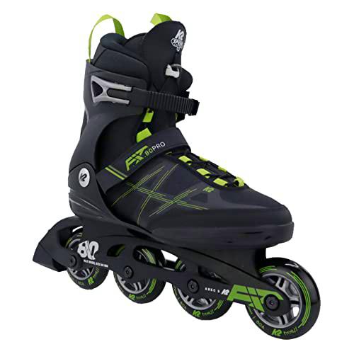 K2 F.i.t. 80 Pro Patines en línea, Hombre, Negro y Verde Oliva