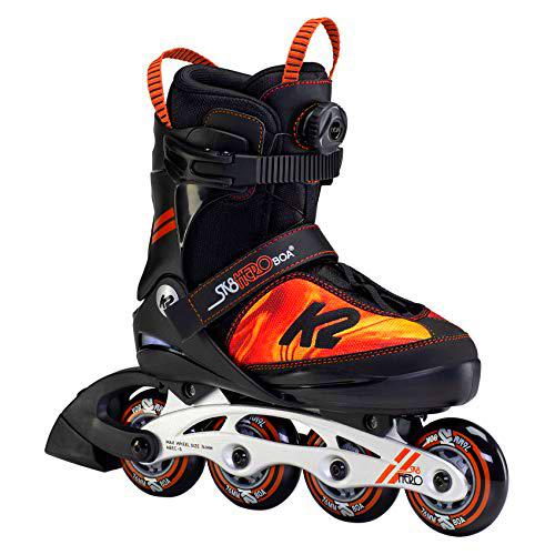 K2 Skates 30F0118 Sk8 Hero Boa ALU - Patines, Negro/Naranja