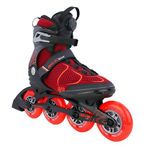 K2 Alexis 90 Boa Patines en línea, Mujer, Granate-Naranja