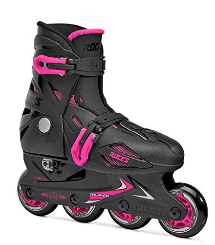 Roces Orlando Inline Skate Unisex, niños Unisex, Negro / Rosa, 30-35