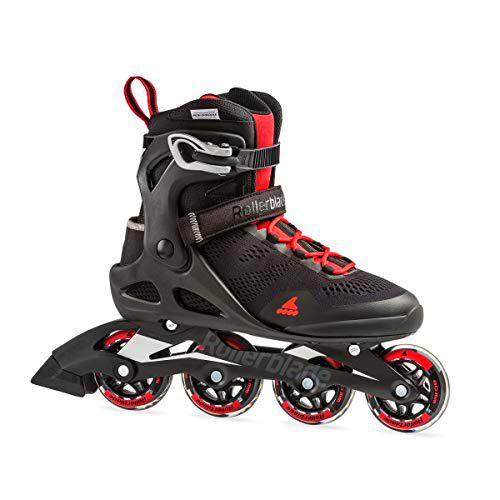 Rollerblade MACROBLADE 80 Patines, Adultos Unisex, Negro/Rojo, 255