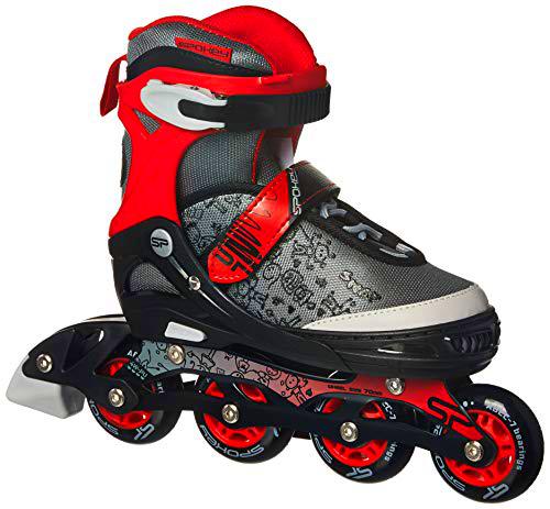 Spokey Patines en línea (, Unisex, Snap, Rojo, 35-38