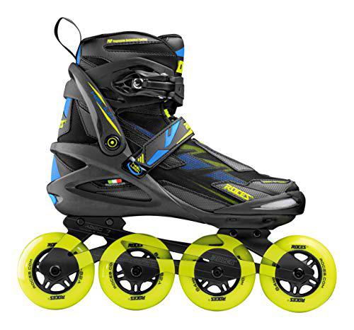 Roces Helium TIF Patines en línea para Hombre, Black/Lime, 40