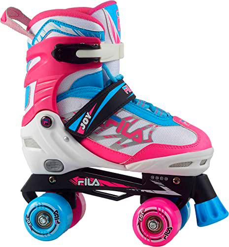 FILA SKATES Joy Patines, Mujer, Juventud Unisex, Blanco/Rosa/Azul, S