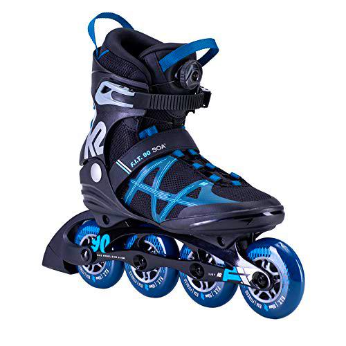 K2 F.I.T. 90 Boa Patines, Hombre, Men s, Negro/Azul, 49 EU