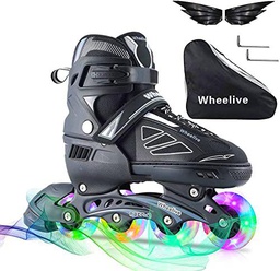 Wheelive Patines en línea Ajustables para Niños y Adultos