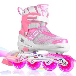 Hikole Patines en línea, Patines Ajustables con Todas Las Ruedas iluminadas