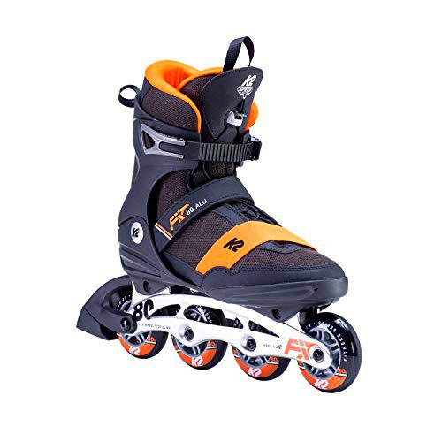 K2 Skates 30E0260 F.I.T. 80 ALU - Patines, Negro/Naranja, 45 EU