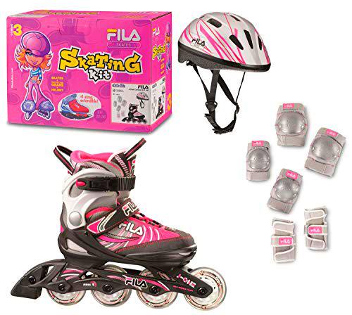 Fila J de One Girl Combo 3 Set - Patines, niña, negro/gris/rosa palo, L