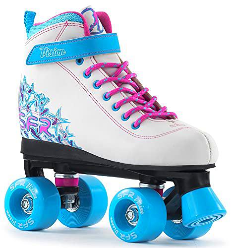 SFR Vision II Patines, Unisex niños, White/Blue, 33