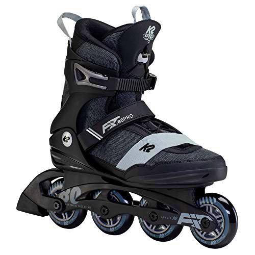 K2 Skates F.I.T. 80 Pro Patines, Hombre, Men s, Negro/Gris, 40.5 EU