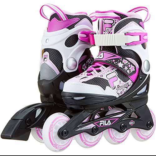 FILA J-One Girl Patines en línea para niña, Negro/Blanco/Magenta, S