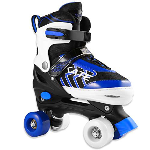 Hikole Patines de Ruedas para niños Patines para Principiantes Tamaño Ajustable (Talla 31-38) ABEC 7