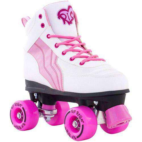 Rio Roller RIO090 Patines, Unisex niños, Blanco (White/Pink), 37