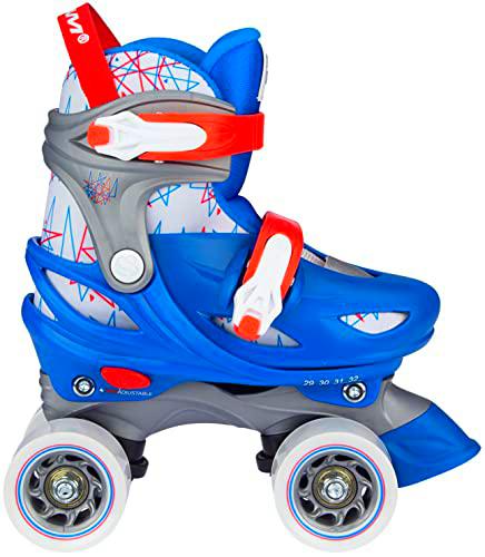 Nijdam Patines Ajustables - Geo Metricker - Azul, Rojo