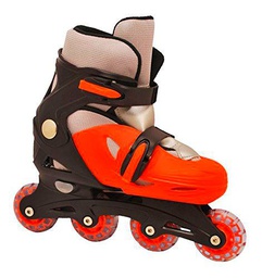 SULOV Patines en línea Ajustables para niños Negro Negro/Naranja Talla:31-34