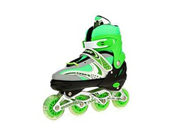 VEERA V733Green - Patines en línea Ajustables de aleación de Aluminio