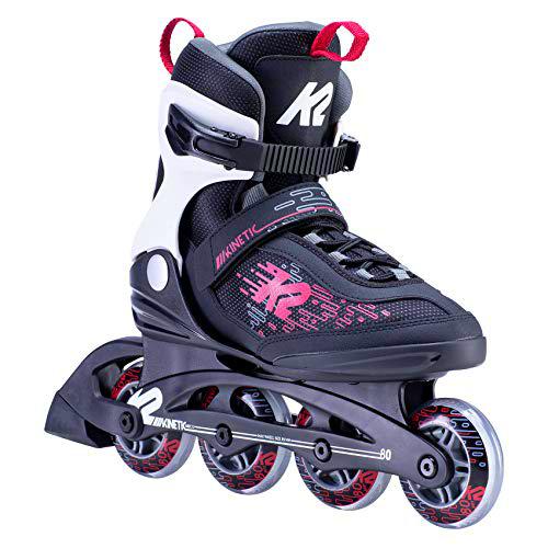 K2 Skate Patines en línea Kinetic 80 para Mujer, Black_Berry, 9