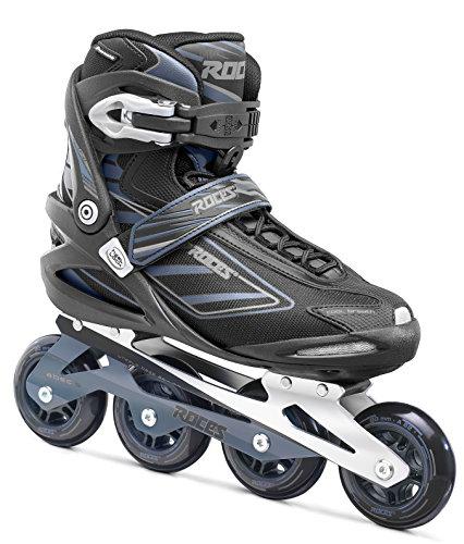 Roces Izi - Patines en línea para hombre, Negro/Carbón, 45