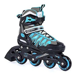 SMJ sport Patines en línea para Mujer 82A ABEC5 Fitness PW-150 Turquesa (39)