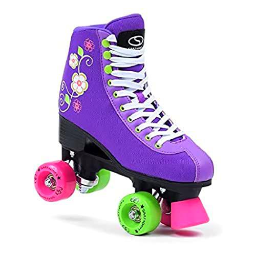 SMJ sport Patines clásicos para Mujer Retro | rodamientos ABEC7 | Menta Turquesa niñas Patines en línea clásicos | Talla