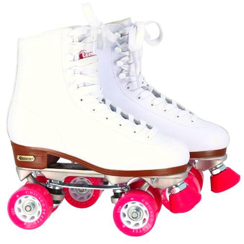 Chicago Patines clásicos para Mujeres y niñas - Premium White Quad Rink Patines