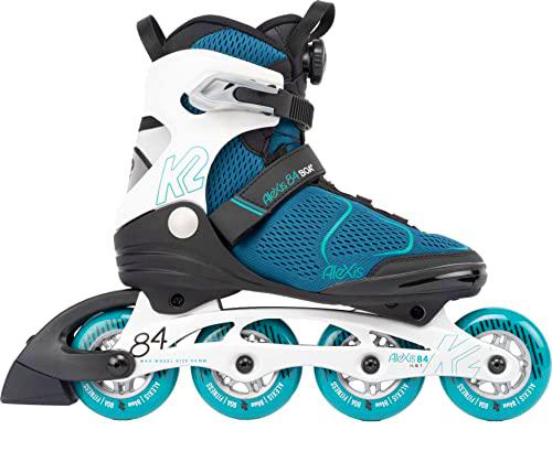 K2 Alexis 84 Boa Patines Inline Teal - Blanco 7.5