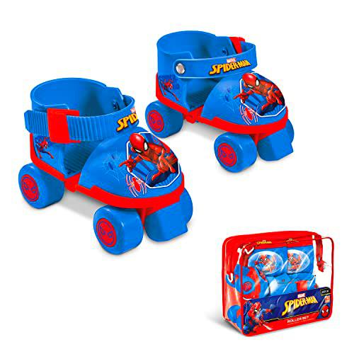 Spiderman Toys Ruedas Ajustables Niños, 29-18390 Spider-Man Set de Patines Infantiles con Protecciones