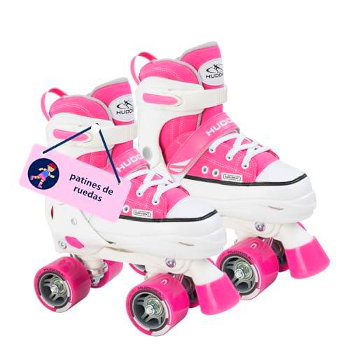 Hudora Rollschuhe Roller Skate, Pink, verstellbar Gr. 36-39