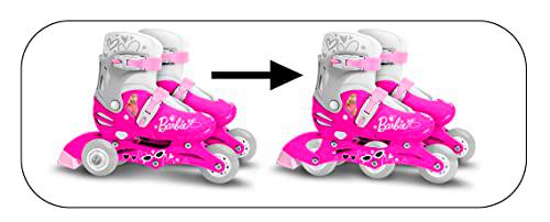 Adjustable Two in One 3 Wheels Skate Barbie Size 27-30