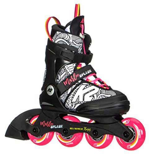 K2 Skates 30F0117 Marlee Splash - Patines, Negro/Rosa/Splash